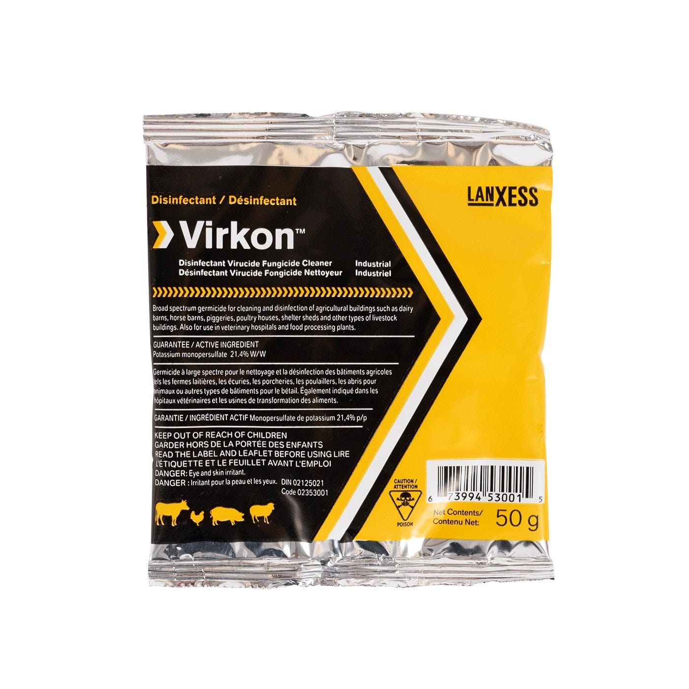 Désinfectants - JN123 - Virkon - Sachet de poudre 50 gr Désinfectant - Virkon
