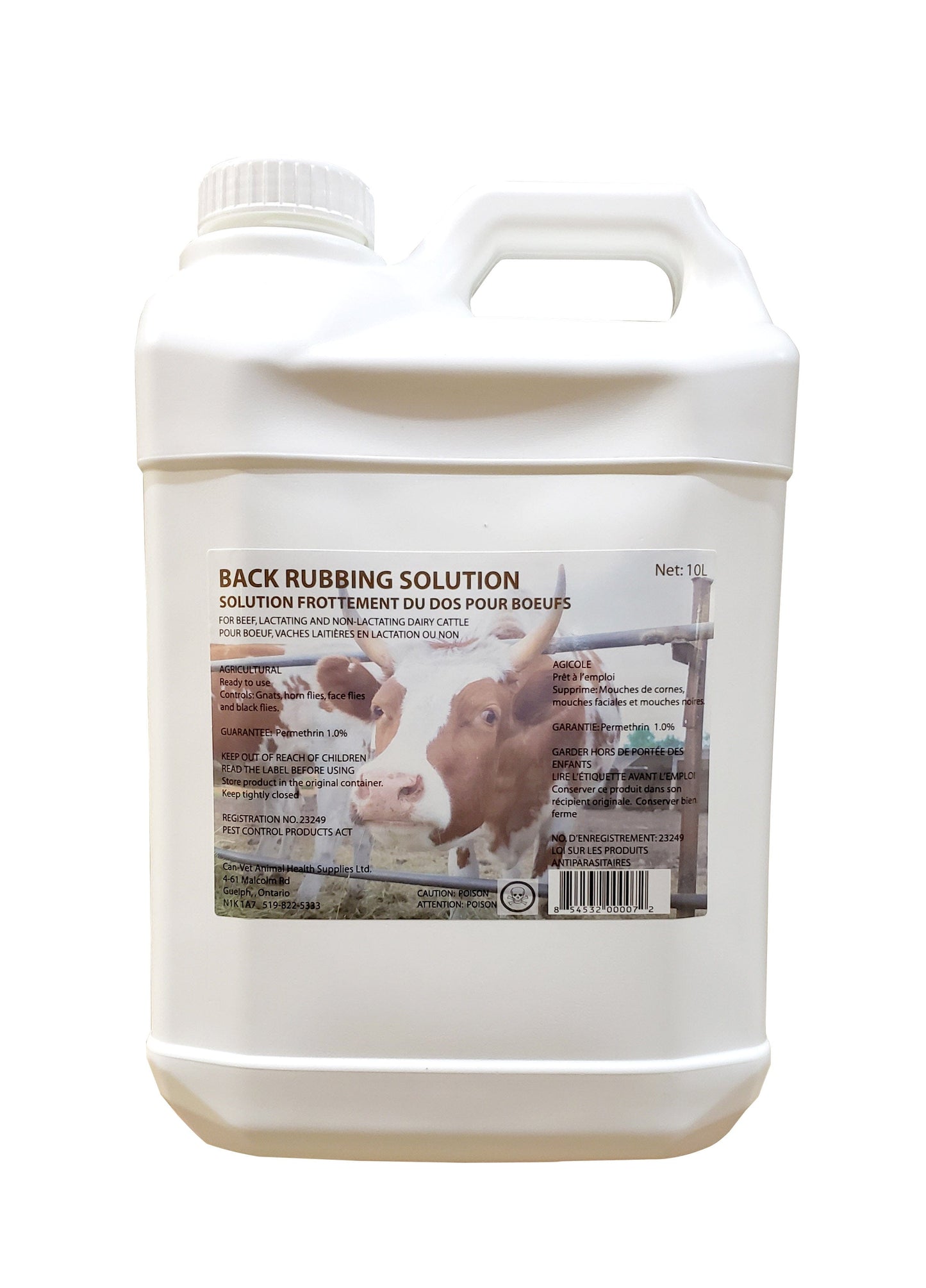 Pesticides et insecticides - JN9165 - Vétoquinol - Insecticide - Back Rubbing solution 10L