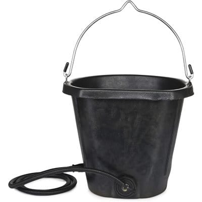 Abreuvoirs et chaudières chauffants - JN9346 - JNB Distributeur agricole - Seau chauffant caoutchouc 3 gallons