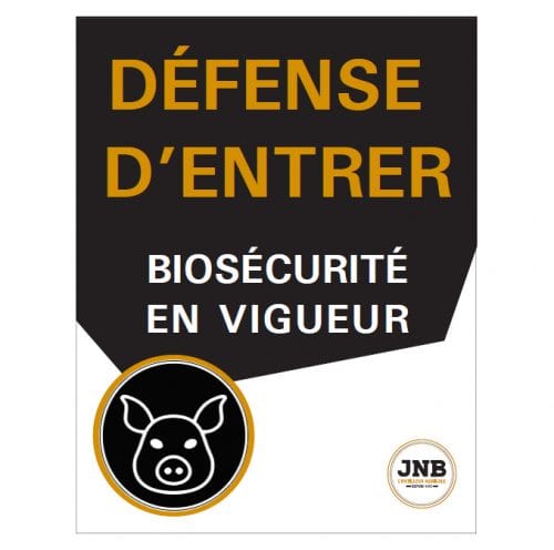 Affiches - JN4271 - JNB - Affiche - Défense D'Entrer - Porc
