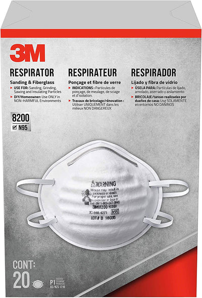 '- JN5523 - JNB1913 - Masque Jetable 3M 8200 N95 Bte/20