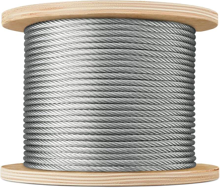 Stendibiancheria Retrattile Câble Métallique Acier Inoxydable 10m X 2mm - Avec Manchons Et Dés Stendibiancheria Retrattile Câble Métallique Acier Inoxydable 10m X 2mm - Avec Manchons Et Dés