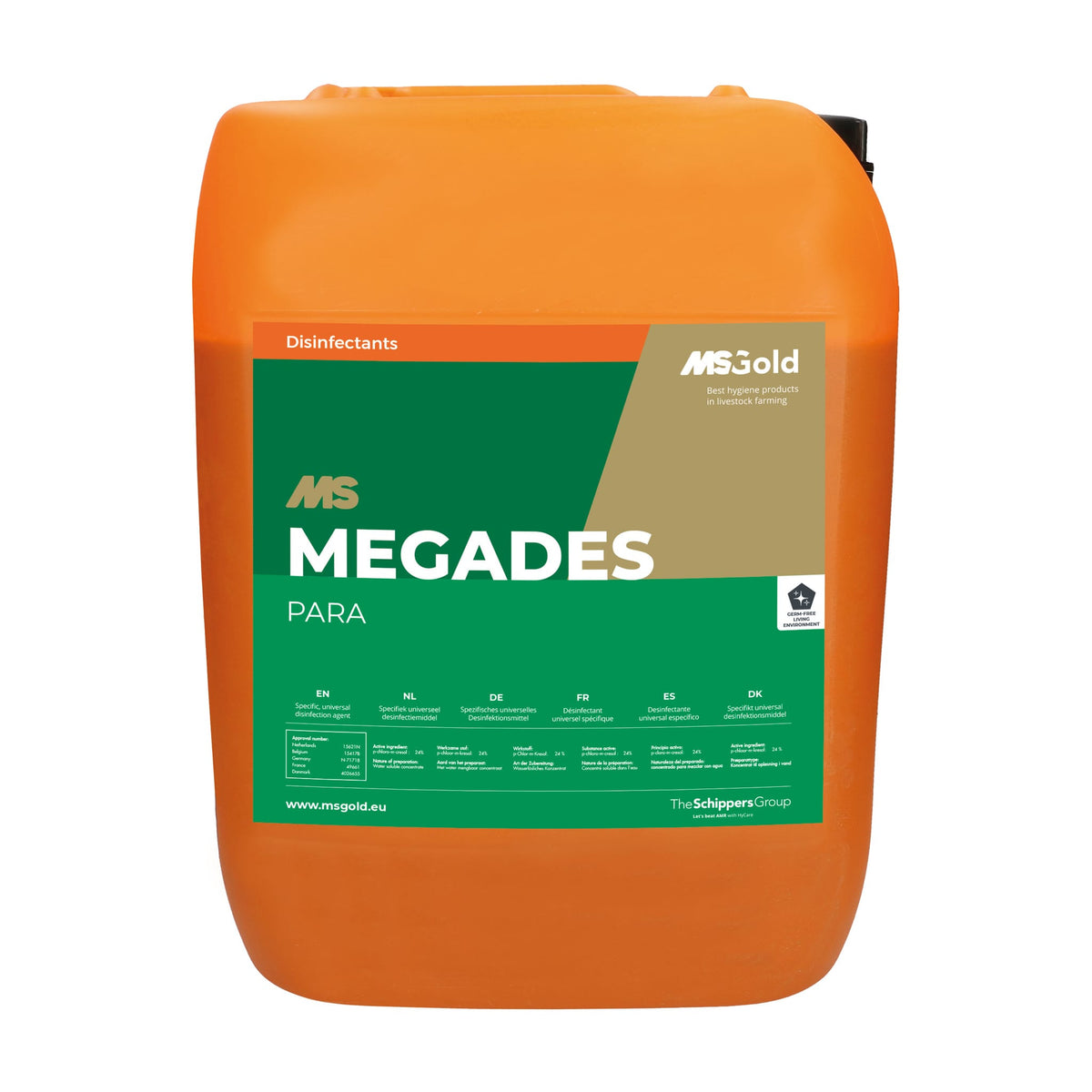 Désinfectants - JN8982 - MS Schippers - MS Megades PARA 22kg
