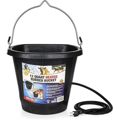 Abreuvoirs et chaudières chauffants - JN9346 - JNB Distributeur agricole - Seau chauffant caoutchouc 3 gallons